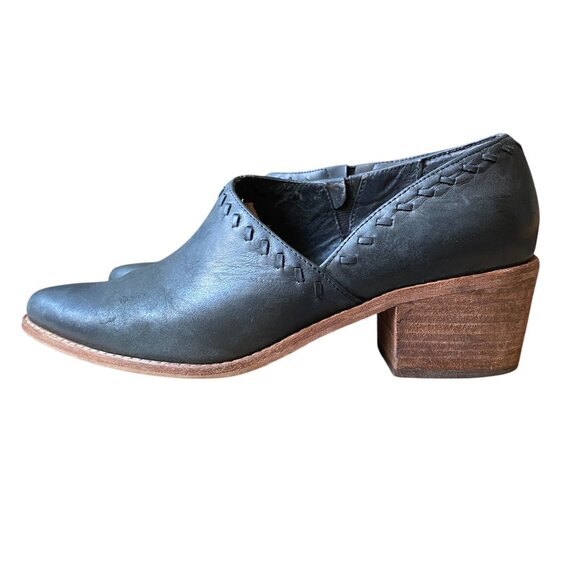 Caslon Julian Womens Genuine Leather Upper Black Slip-on Ankle Bootie - Size 9 - Picture 4 of 8